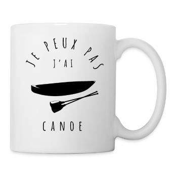canoe - Je peux pas j'ai canoë - aventurier d'eau - Mug blanc - blanc - Droite
