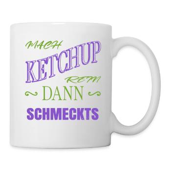 küchenhilfe brutzeln vegan lustig geburtstag - Tasse - Weiß - Rechts