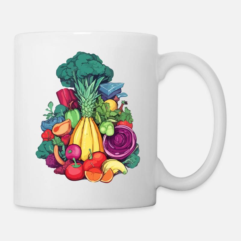 Obst und Gemüse - Tasse - Weiß