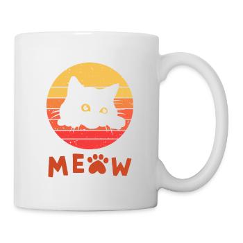 Retro Black Cat 1 - Mug - white - Right