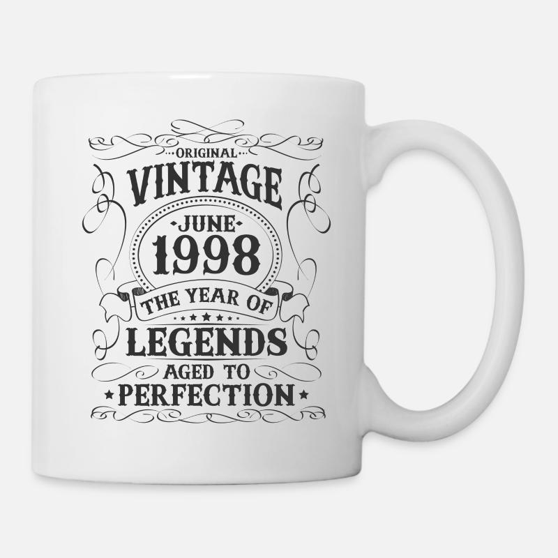 Juin Né en 1998 Anniversaire des légendes - Mug blanc - blanc