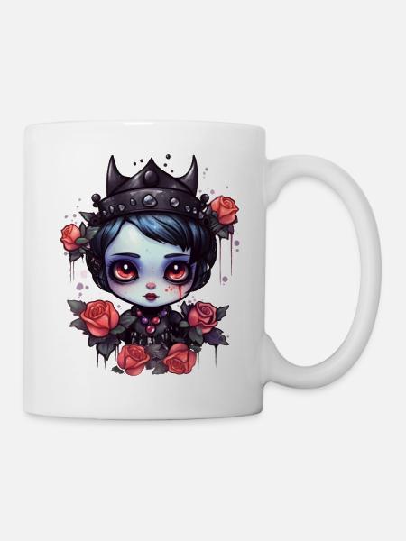 Niedliche Gothic-Queen - Tasse - Weiß