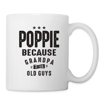 Poppie parce que grand-père est pour les vieux gars - Mug blanc - blanc - Droite