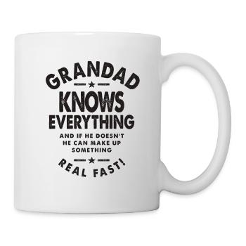 Grandad Knows Everything - Dad & Grandpa - Mug - white - Right