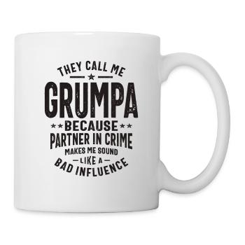 Grumpa - Pas une mauvaise influence, juste un crime de partenaire - Mug blanc - blanc - Droite
