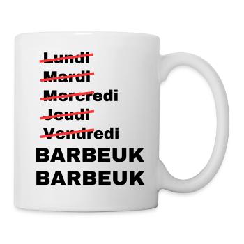 week-end barbeuk - Mug blanc - blanc - Droite