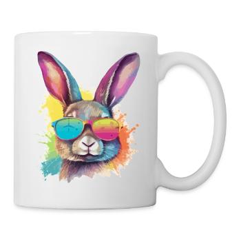 Timo der Hase mit der Brille - Tasse - Weiß - Rechts