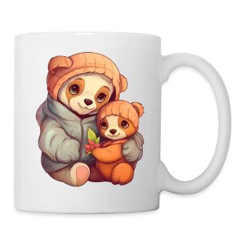 Maman et bébé ours - Mug blanc - blanc - Droite
