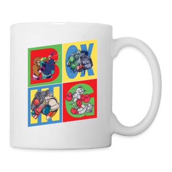 Boxen Boxer Boxkampf Sport Tiere Cartoon Comic - Tasse - Weiß - Rechts