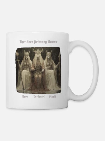 Les Trois Norns / Femmes du destin - Mug blanc - blanc