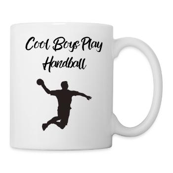 Des garçons cool jouent au handball - Mug blanc - blanc - Droite