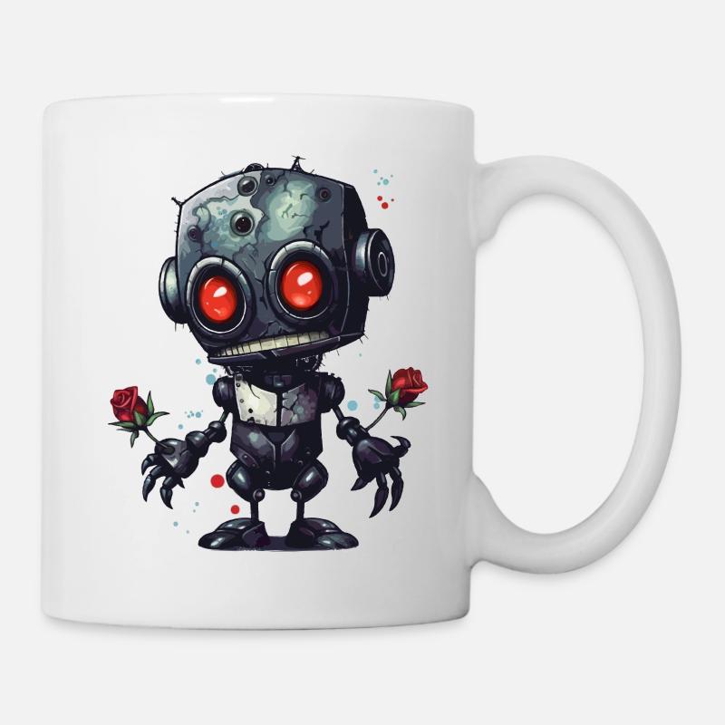 Drôle de robot - Mug blanc - blanc