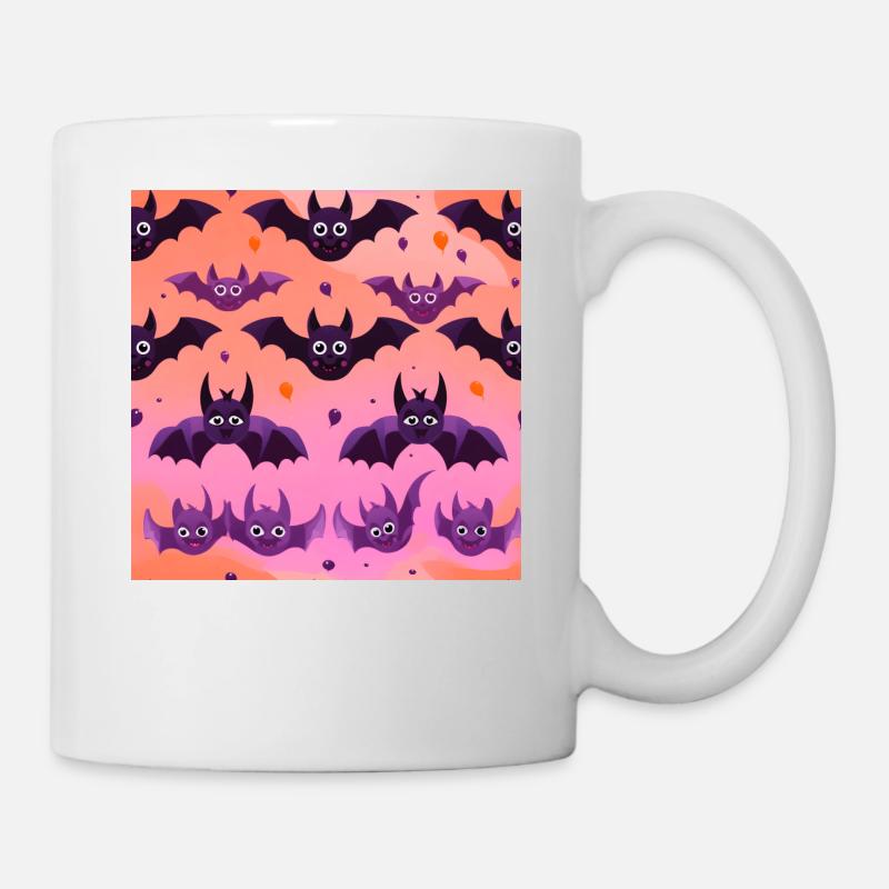 Chauves-souris de bande dessinée - Mug blanc - blanc