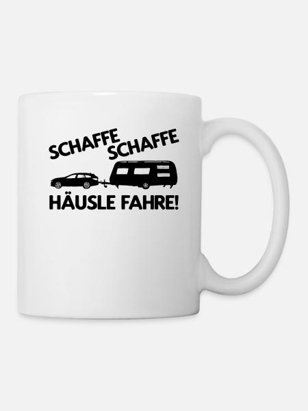 Campingplatz Wohnwagen Lustiges Camping - Tasse - Weiß