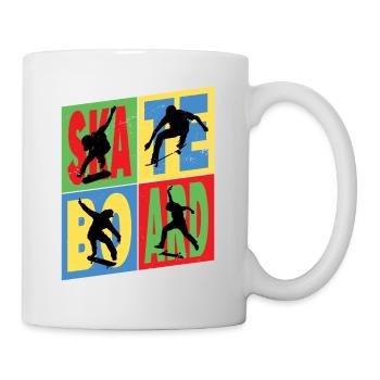 Skateboarding Skate Skater Skateboard Sk8 Vintage - Tasse - Weiß - Rechts