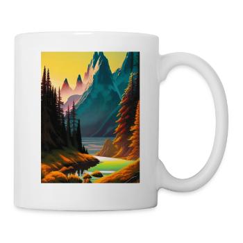 Paysage nature forêt 2 - Mug blanc - blanc - Droite