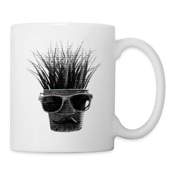 "Hipster aux herbes !! - Mug blanc - blanc - Droite