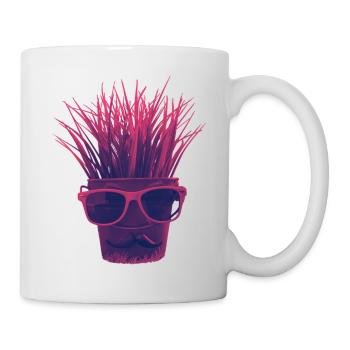 "Hipster aux herbes !!!! - Mug blanc - blanc - Droite