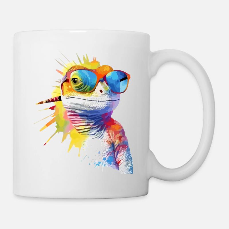 Pik die Eidechse - Tasse - Weiß