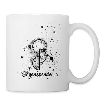 symbol,organspender,graffiti,schwarz - Tasse - Weiß - Rechts