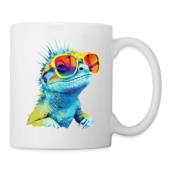 Zou the spectacled lizard - Mug - white - Right