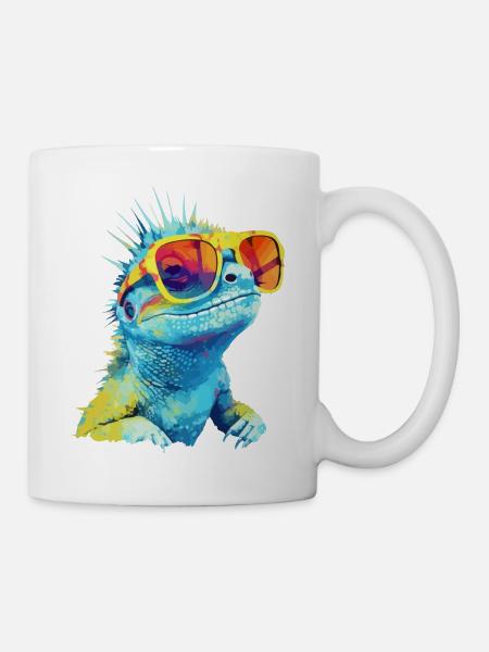 Zou die Brillenechse - Tasse - Weiß