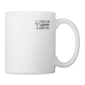 Fräulein Liebevoll Lieber Voll Wein - Tasse - Weiß - Rechts