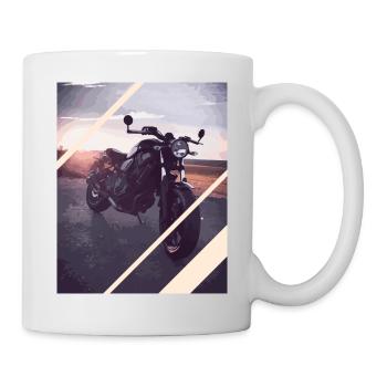 Motorrad - Tasse - Weiß - Rechts
