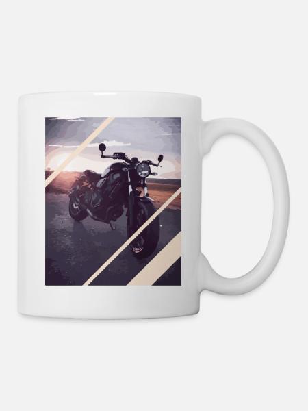 Motorrad - Tasse - Weiß