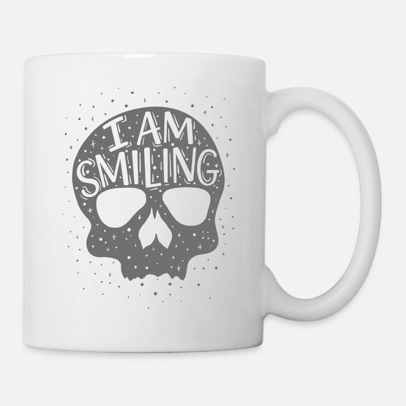 Je souris gris gothique - Mug blanc - blanc