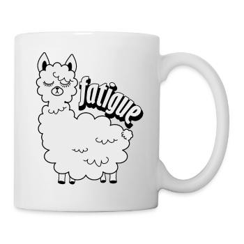 Schlafendes Lama - Tasse - Weiß - Rechts