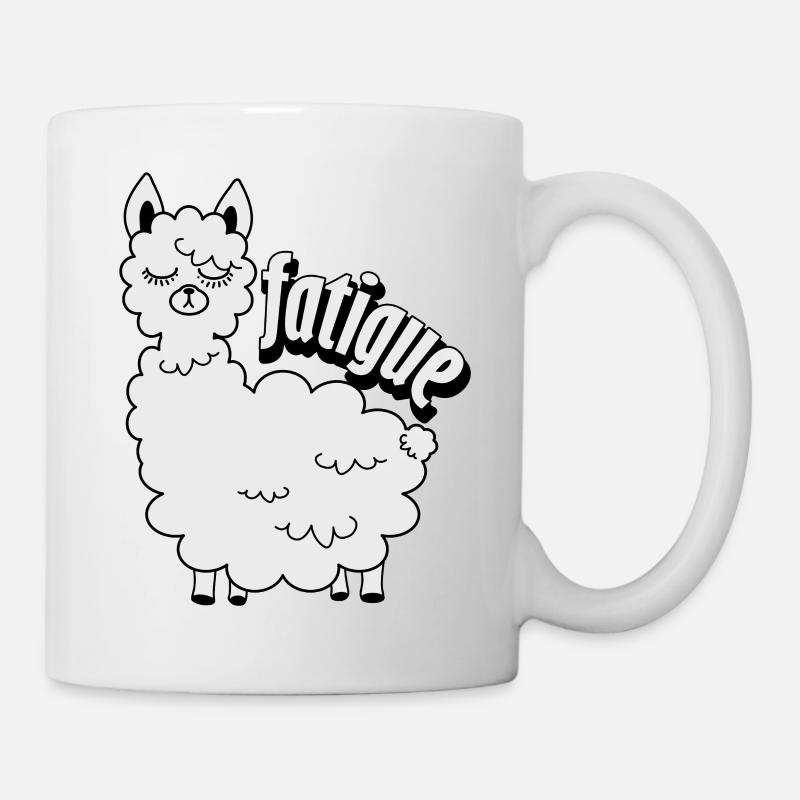 Lama endormi - Mug blanc - blanc