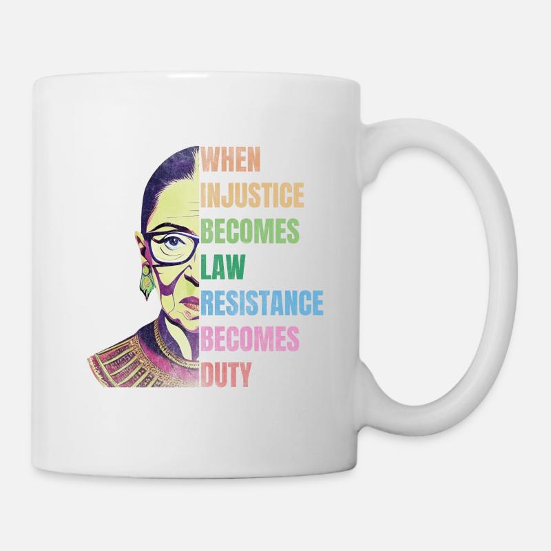 Feminist quotes RBG - Mug - white