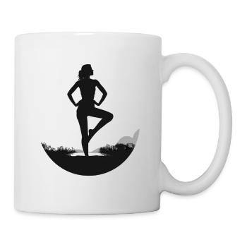 Yoga Baum Pose - Tasse - Weiß - Rechts