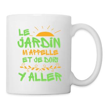 le jardin m appelle et je dois y aller jardinage - Mug blanc - blanc - Droite