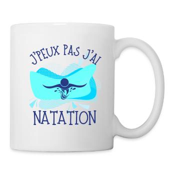 Humour natation - Mug blanc - blanc - Droite
