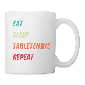 Witzige Tischtennissprüche - Tasse - Weiß - Rechts