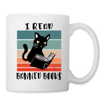 J’ai lu des livres interdits Cat - Mug blanc - blanc - Droite