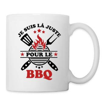 Je suis là juste pour la barbecue BBQ 2 - Mug blanc - blanc - Droite