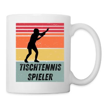 Tischtennisspieler - Tasse - Weiß - Rechts