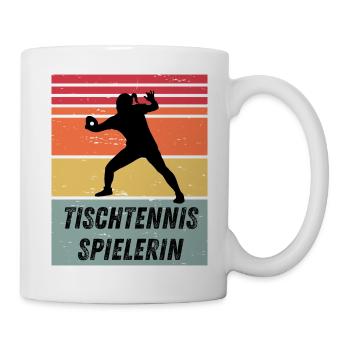 Tischtennisspielerin - Tasse - Weiß - Rechts