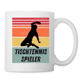 Tischtennisspieler - Tasse - Weiß - Rechts