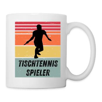 Tischtennisspieler - Tasse - Weiß - Rechts