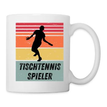 Tischtennisspieler - Tasse - Weiß - Rechts