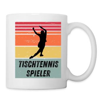 Tischtennisspieler - Tasse - Weiß - Rechts