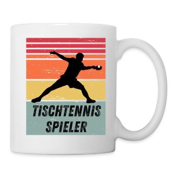 Tischtennisspieler - Tasse - Weiß - Rechts