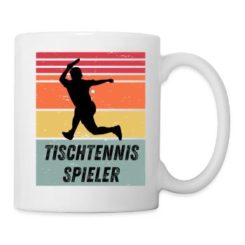 Tischtennisspieler - Tasse - Weiß - Rechts