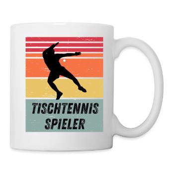 Tischtennisspieler - Tasse - Weiß - Rechts