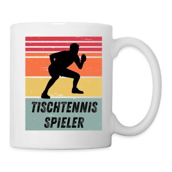 Tischtennisspieler - Tasse - Weiß - Rechts