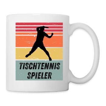 Tischtennisspieler - Tasse - Weiß - Rechts